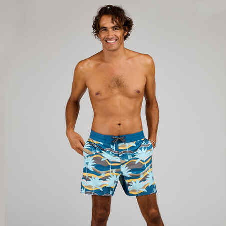 Surfing boardshorts 500 17" PALMERAIE GREY