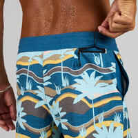 Surfing boardshorts 500 17" PALMERAIE GREY