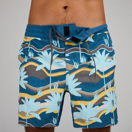 Boardshort surf 500 17" PALMERAIE GREY