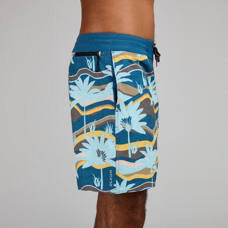 Boardshort surf 500 17" PALMERAIE GREY