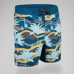 Boardshort voor surfen 500 17" PALMERAIE grijs