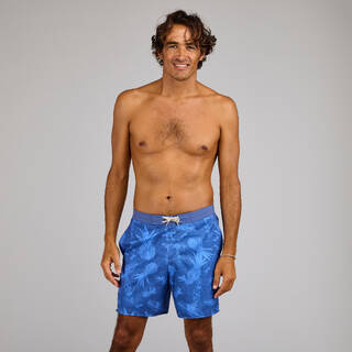 Men’s surfing boardshorts mid-length swim shorts 18”, 100 Supagirl blue