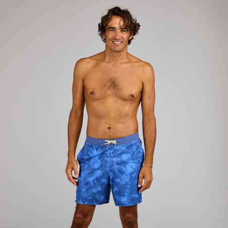 Boardshort surf 100 μακρύ Eco SURFER ΓΙΑ ΚΟΡΙΤΣΙΑ ΜΠΛΕ