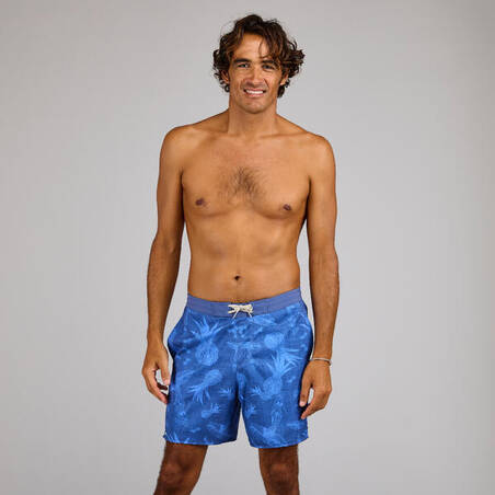 Boardshort berselancar 100 Long ramah lingkungan SURFERGIRL BIRU