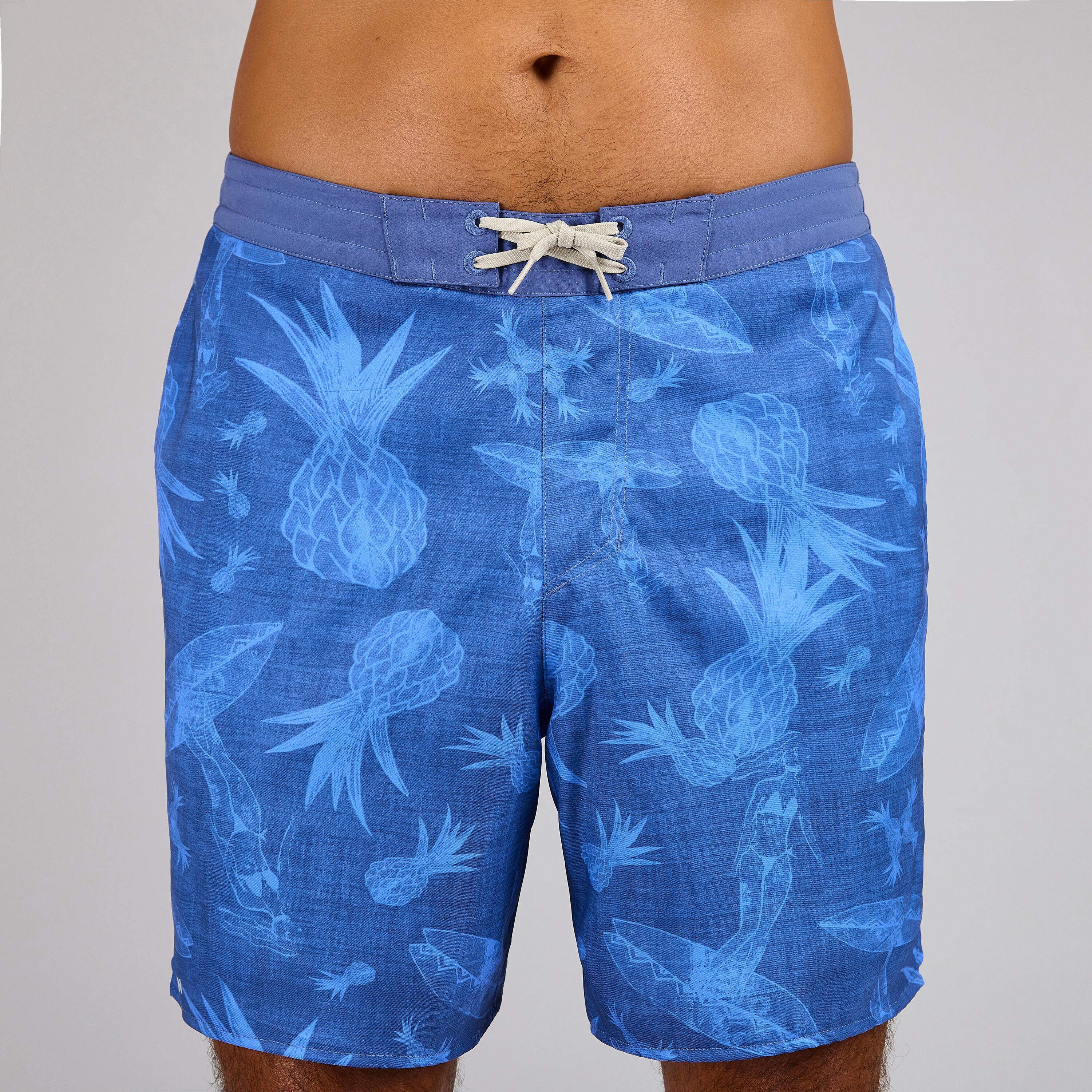 Men’s surfing boardshorts mid-length swim shorts 18”, 100 Supagirl blue -  5