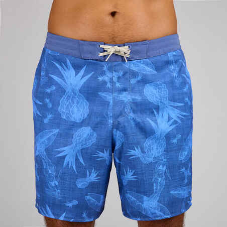 Boardshort surf 100 μακρύ Eco SURFER ΓΙΑ ΚΟΡΙΤΣΙΑ ΜΠΛΕ