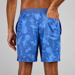 Boardshort surf 100 μακρύ Eco SURFER ΓΙΑ ΚΟΡΙΤΣΙΑ ΜΠΛΕ