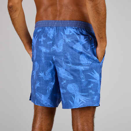 Boardshort surf 100 μακρύ Eco SURFER ΓΙΑ ΚΟΡΙΤΣΙΑ ΜΠΛΕ