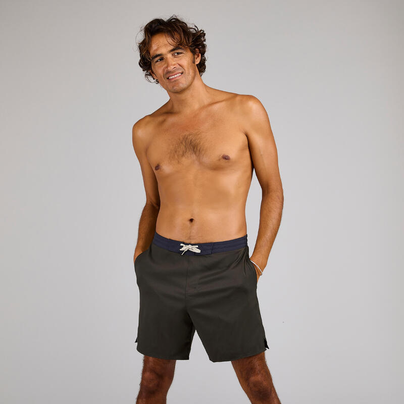 Erkek Orta 18" Deniz Şortu/Boardshort - Haki - 100
