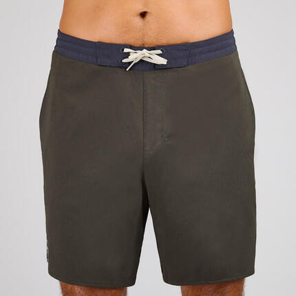 Boardshort surf short de bain mi-long 18'' homme, 100 Flora
