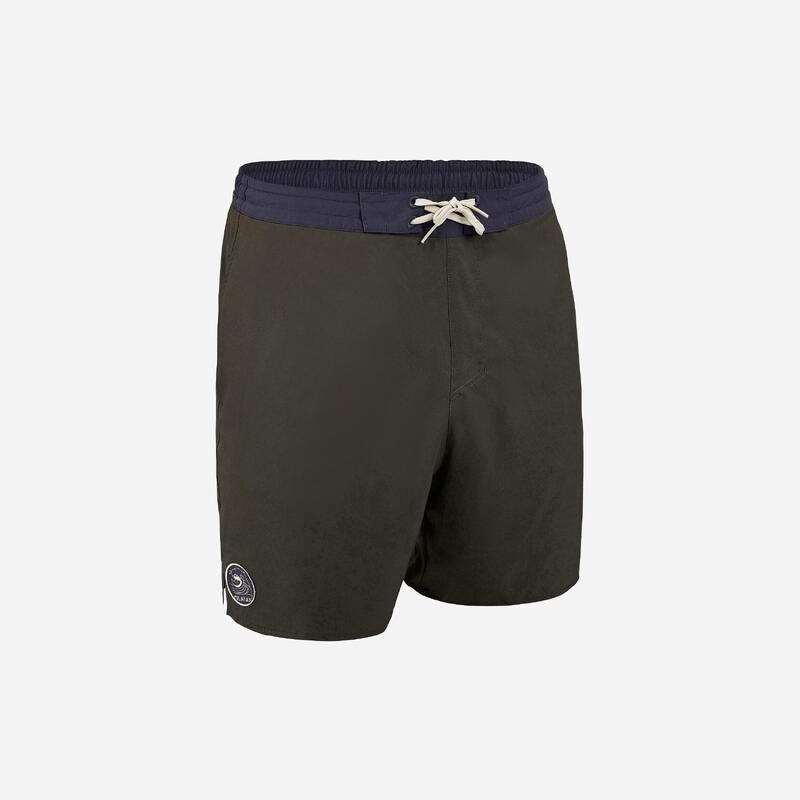 Lange surfboardshort 100 voor heren kaki