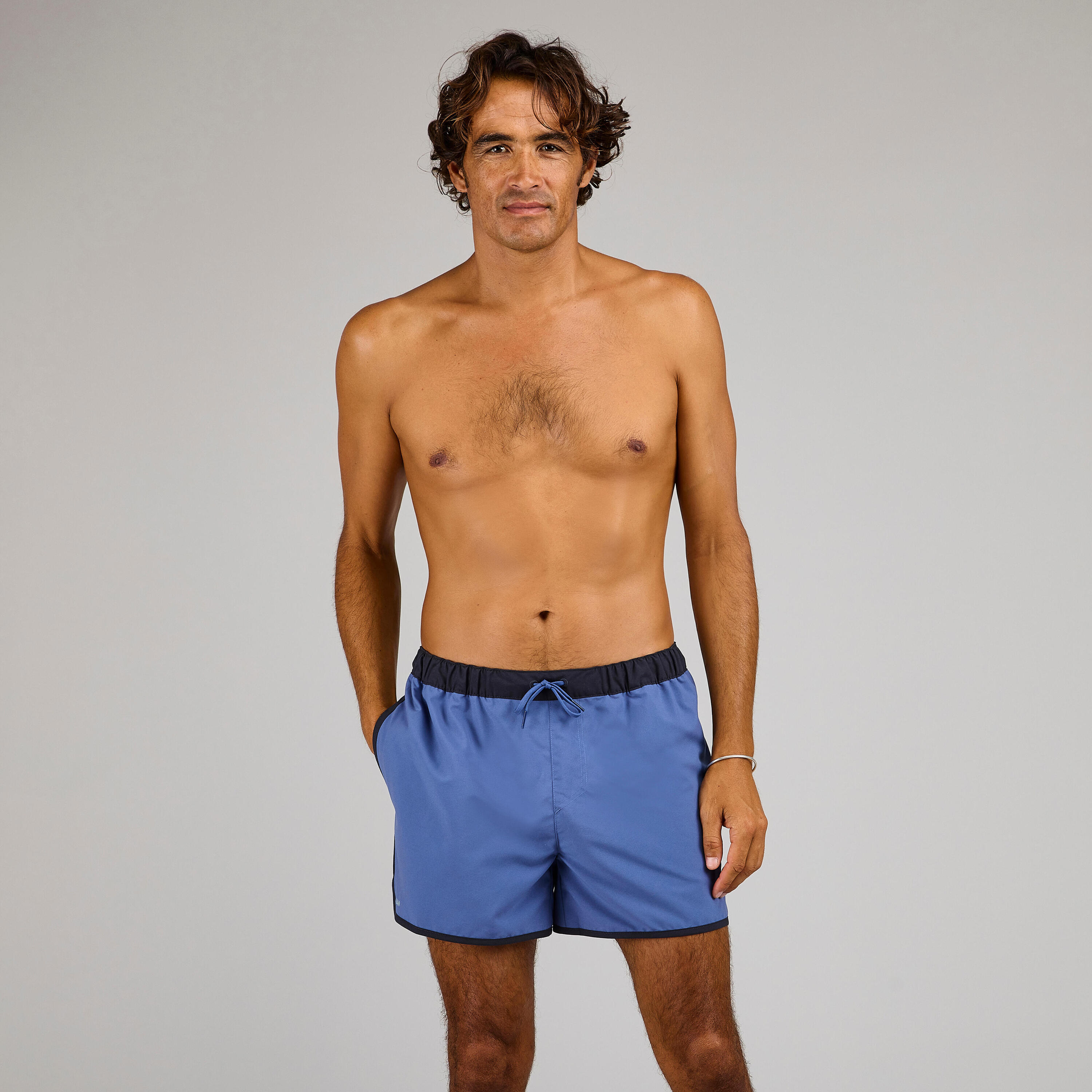 Boardshort surf 100 court short MOMO DARK BLUE 2/8