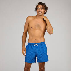 Surfing boardshorts 100 15" MICROTIF BLUE