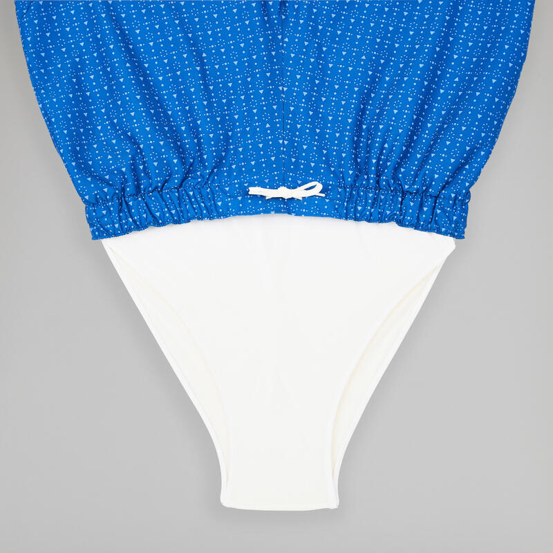 Boardshort surf 100 15" Eco MICROTIF BLUE