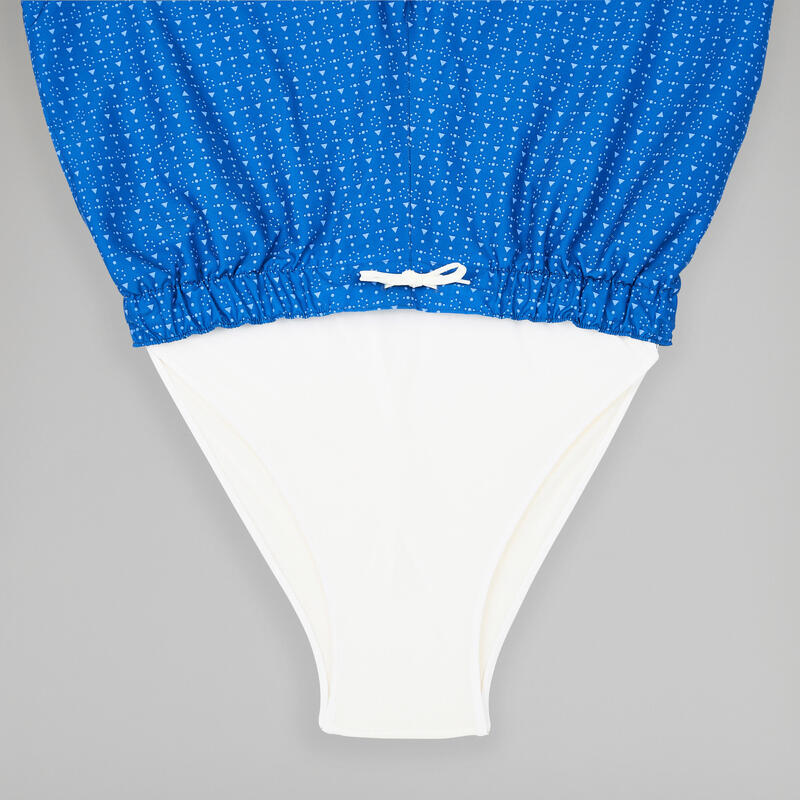 Boardshort surf 100 15" MICROTIF BLUE