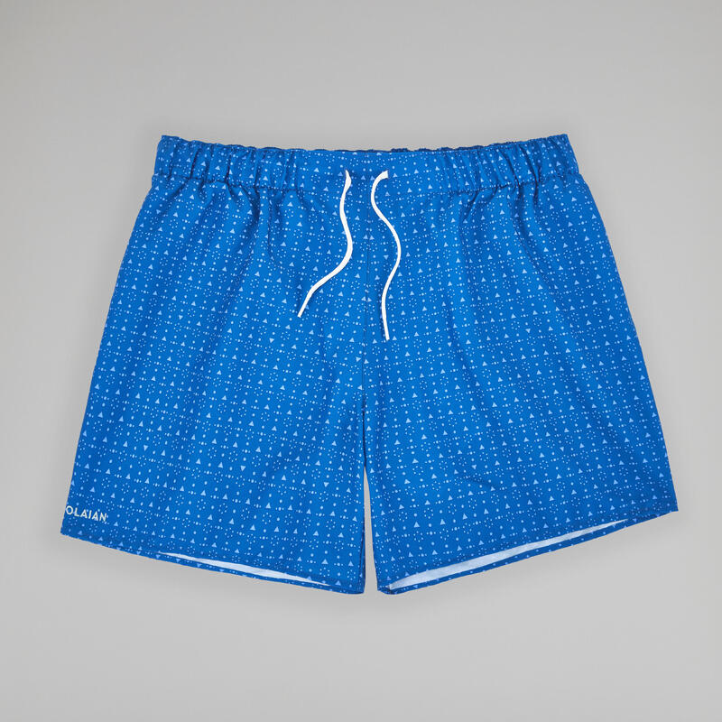 Boardshort surf 100 15" Eco MICROTIF BLUE