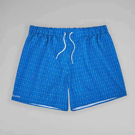 Surfing boardshorts 100 15" MICROTIF BLUE