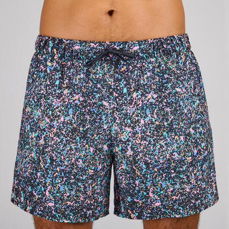 Boardshort surf 100 15" Eco SPLASH BLACK