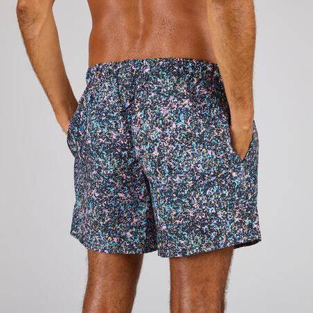 Boardshort surf 100 15" Eco SPLASH BLACK