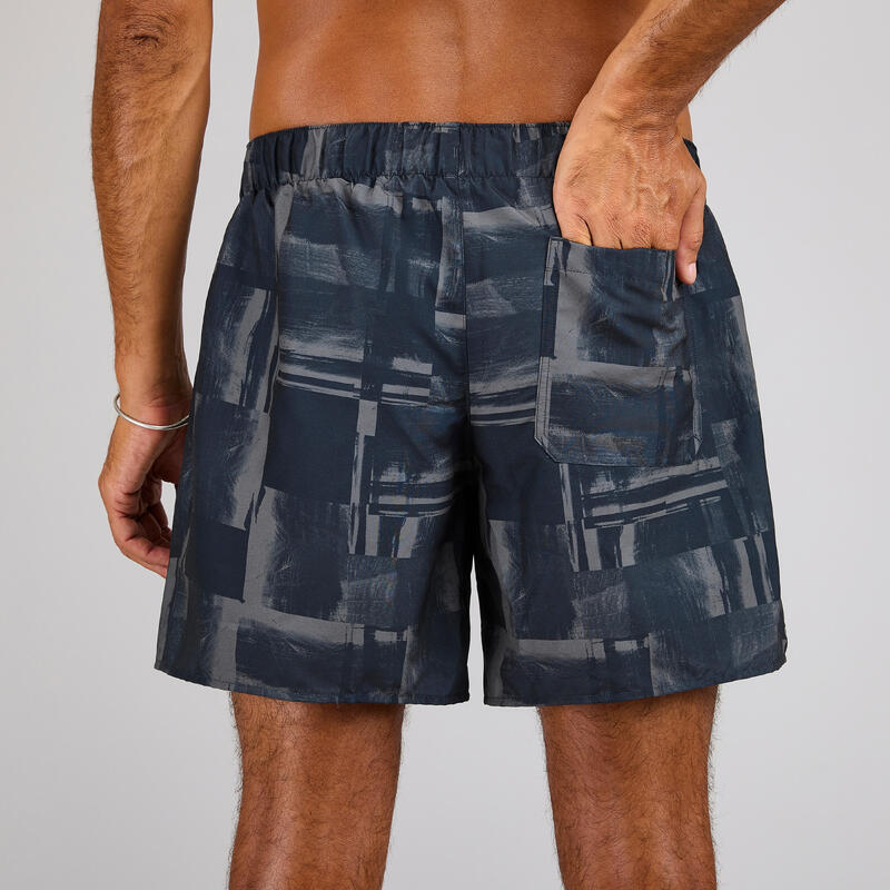 Șort de baie surf 100 15" STRATE NEGRU