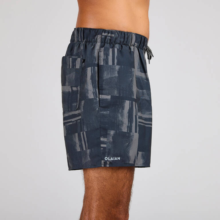 Surfing boardshorts 100 15" eco STRATE BLACK