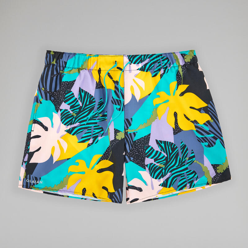 Boardshort voor surfen 100 15" eco Melimel zwart