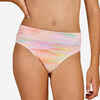 GIRL'S HIGH-WAISTED BAO SWIMSUIT BOTTOMS 500 BLUR