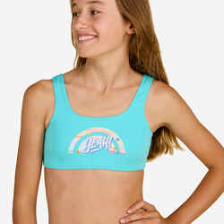 GIRL'S LANA SWIMSUIT CROP TOP 500 GLORY TURQUOISE