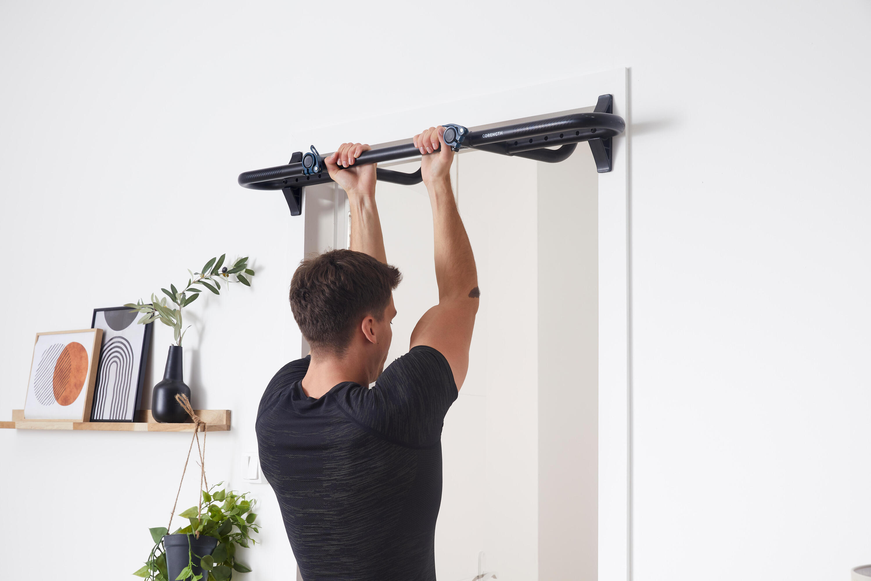 Barra de dominadas de musculación para puerta sin tornillos 9/11