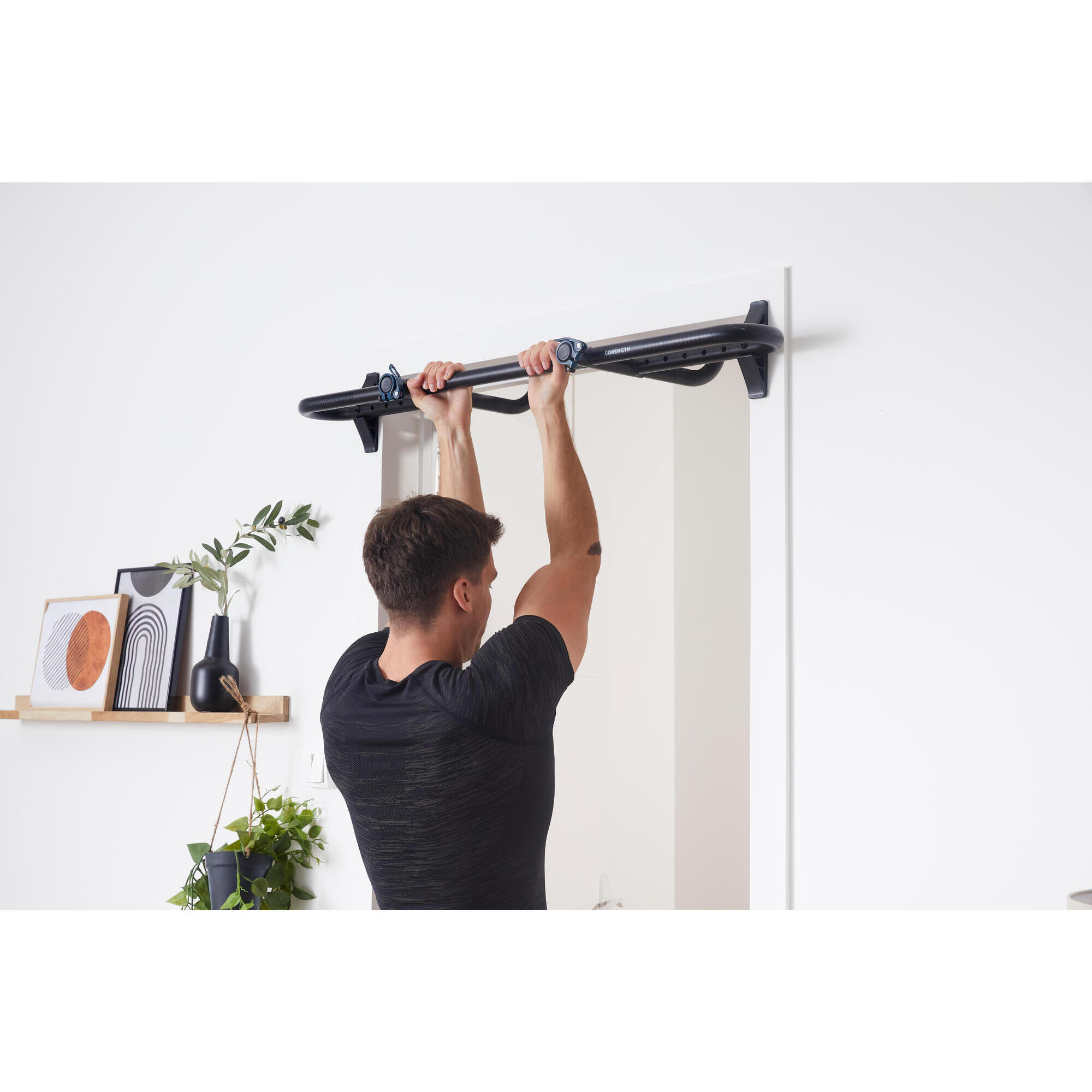 Screwless pull-up bar for body-building racks