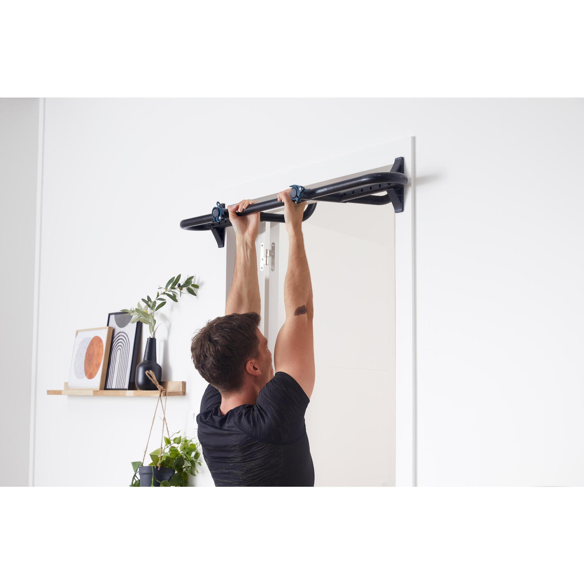 Screwless pull-up bar for body-building racks