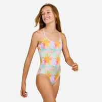 GIRL'S MIXLIFE ONE-PIECE SWIMSUIT 100 YELLOW