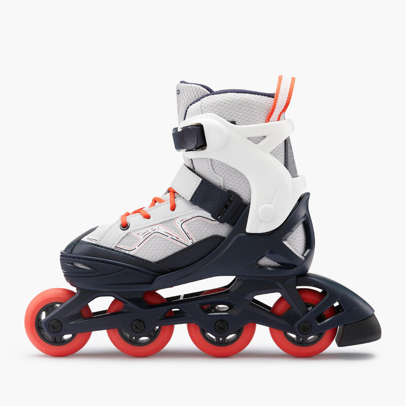 Fitness skates voor kinderen FIT3 grijs rood