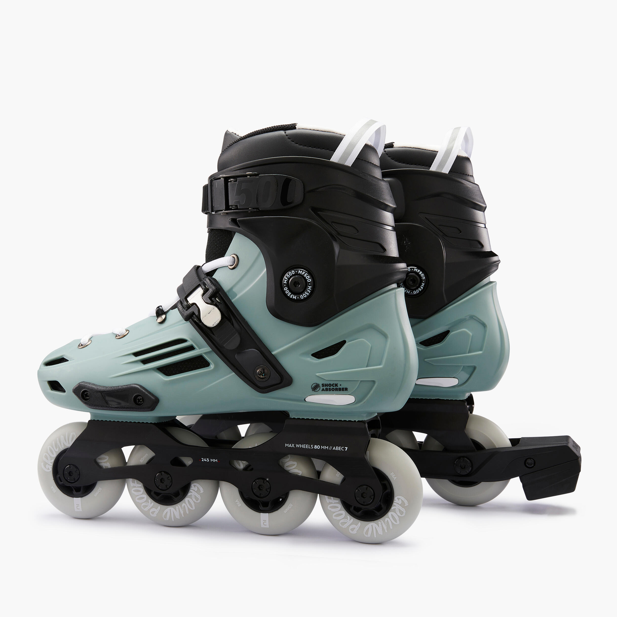 Freeride skates voor volwassenen MF500 Light Khaki 9/15