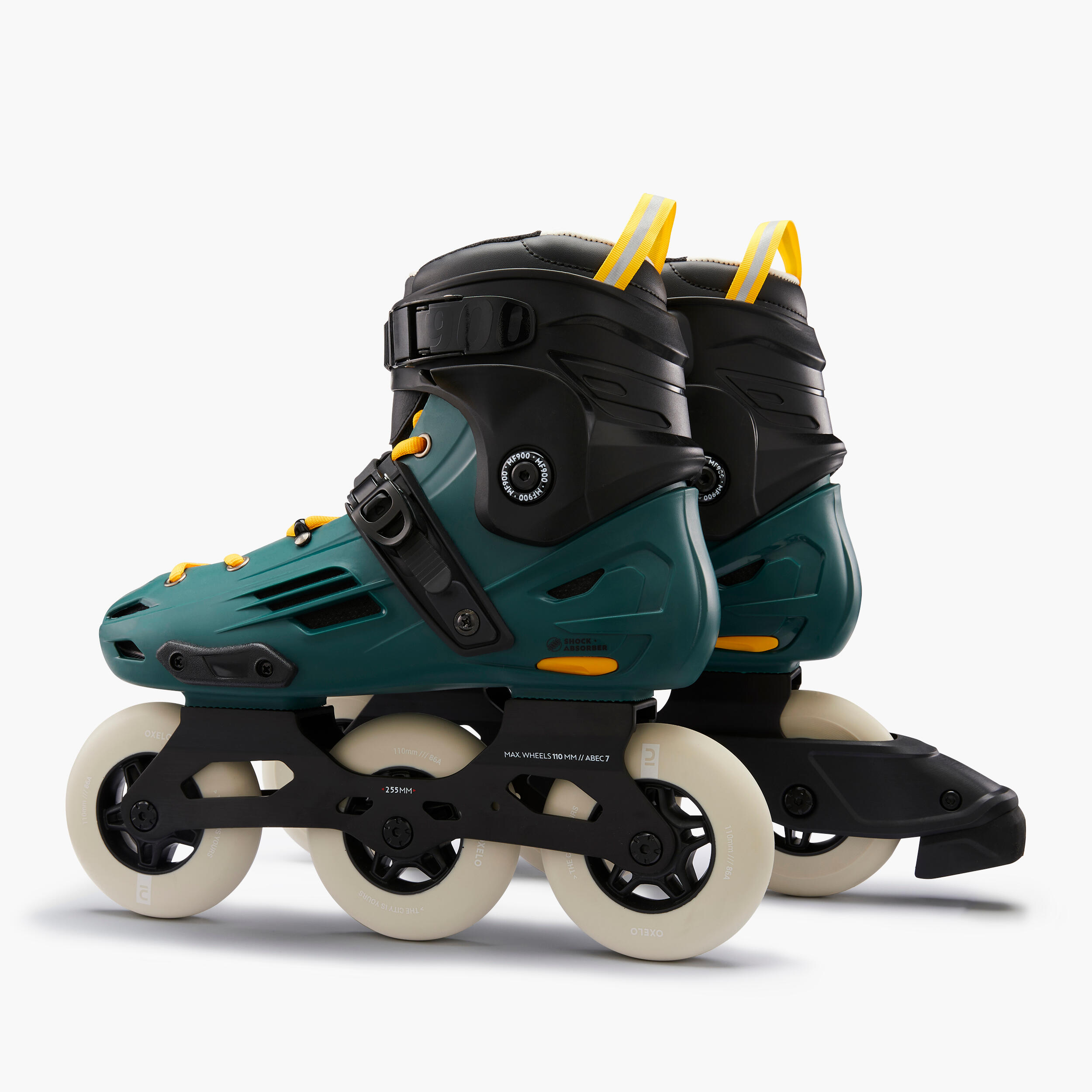 OXELO Kolieskové korčule MF900 Urban freeskate Hardboot zelené 40 · záber 10