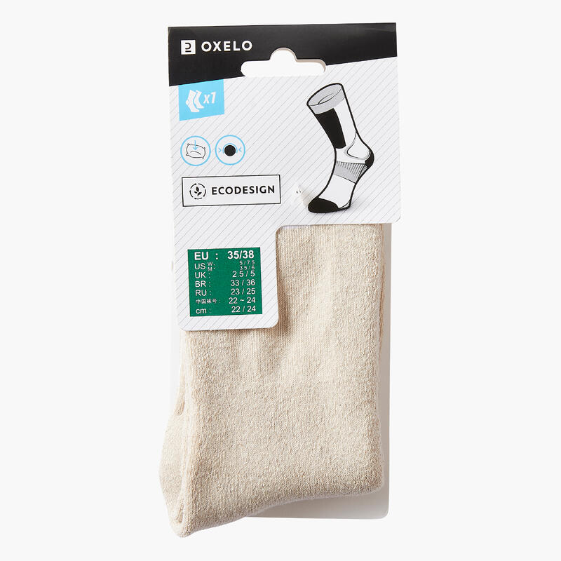 Chaussettes roller adulte 100 beiges