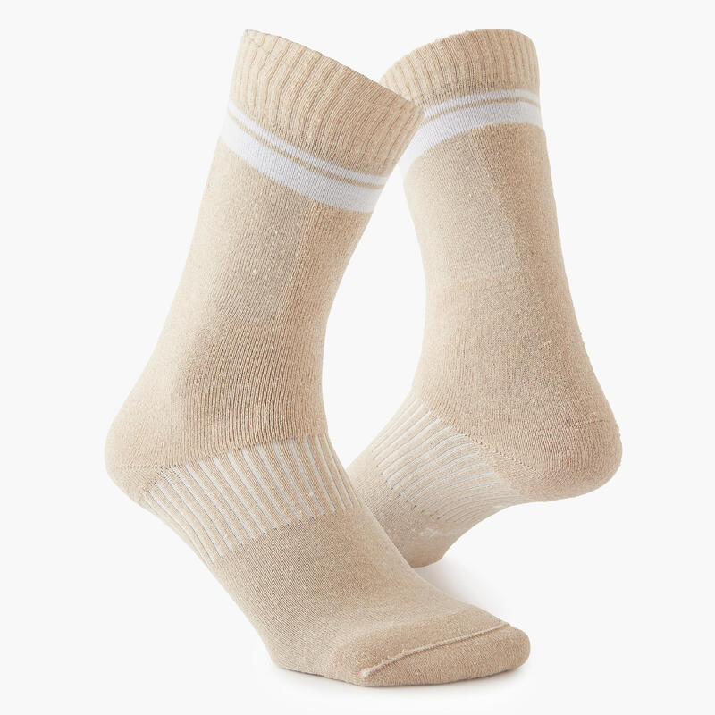 Chaussettes roller adulte 100 beiges