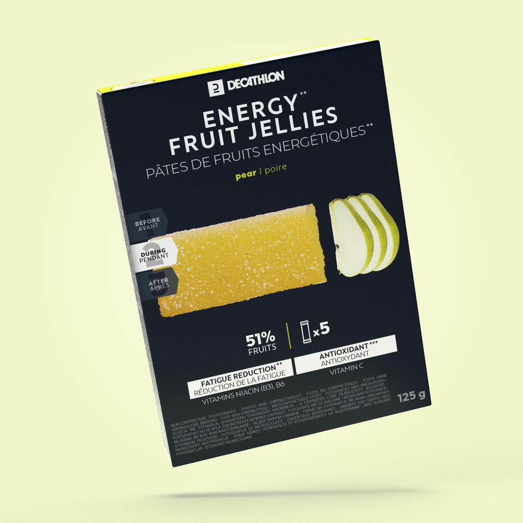 Augļu želeja “energy fruit jellies”, 5x25 g, ar bumbieru garšu