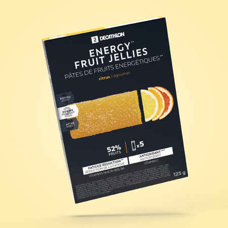 Energinės želės (citrusinių vaisių skonio), 5 x 25 g