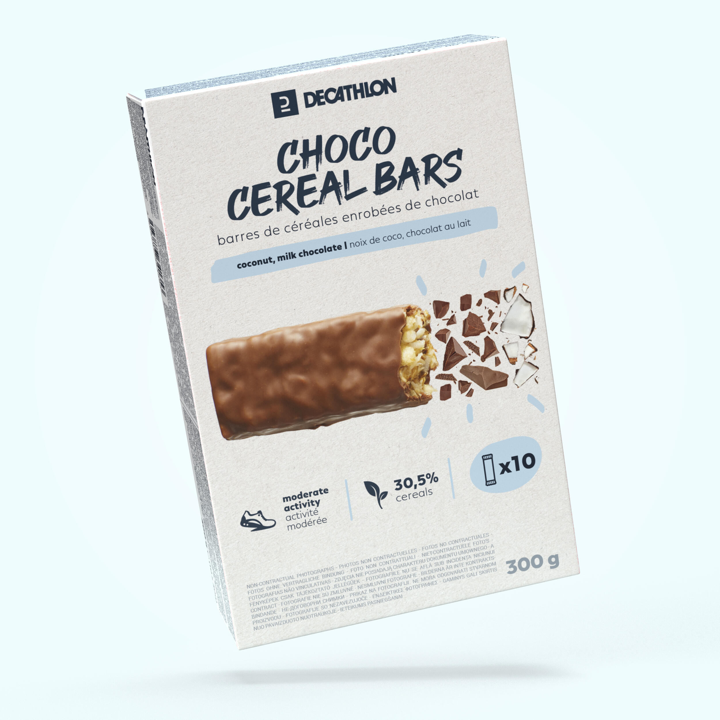 Baton de Cereale cu Cocos Învelit în Ciocolată x10 DECATHLON Baton