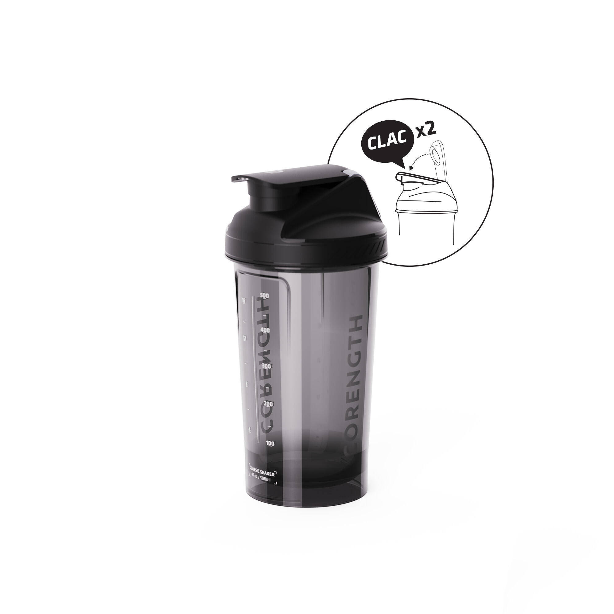 Classic Shaker 500ml, Leak-Proof Cap with Double Click, Eco Material, Black -  1