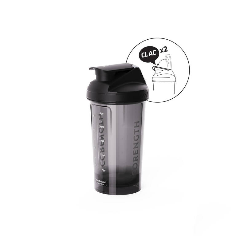 Classic Shaker 500ml, Leak-Proof Cap with Double Click, Eco Material, Black