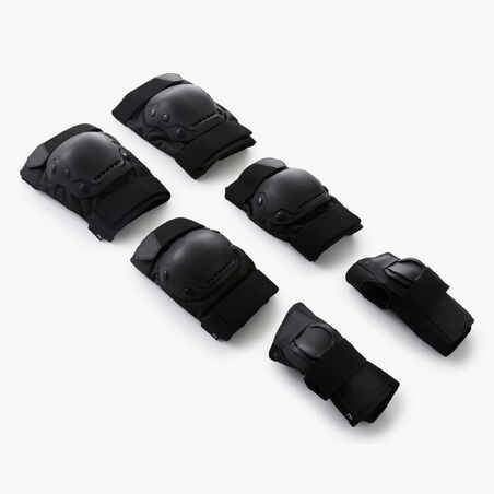 Set 3x2 protecciones roller adulto FIT500 NEGRO