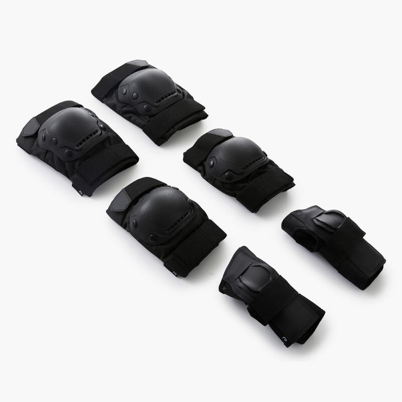 成人直排輪護具三件組 Fit500－黑色