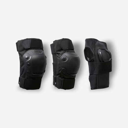 
      Adult 2 x 3-Piece Inline Skate Protection Set Fit500 - Black
  