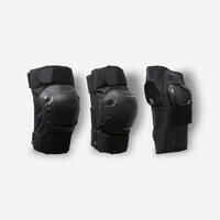 Set 3x2 protecciones roller adulto FIT500 NEGRO