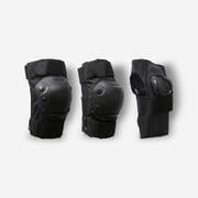 Set protezioni roller adulto FIT 500 nere 