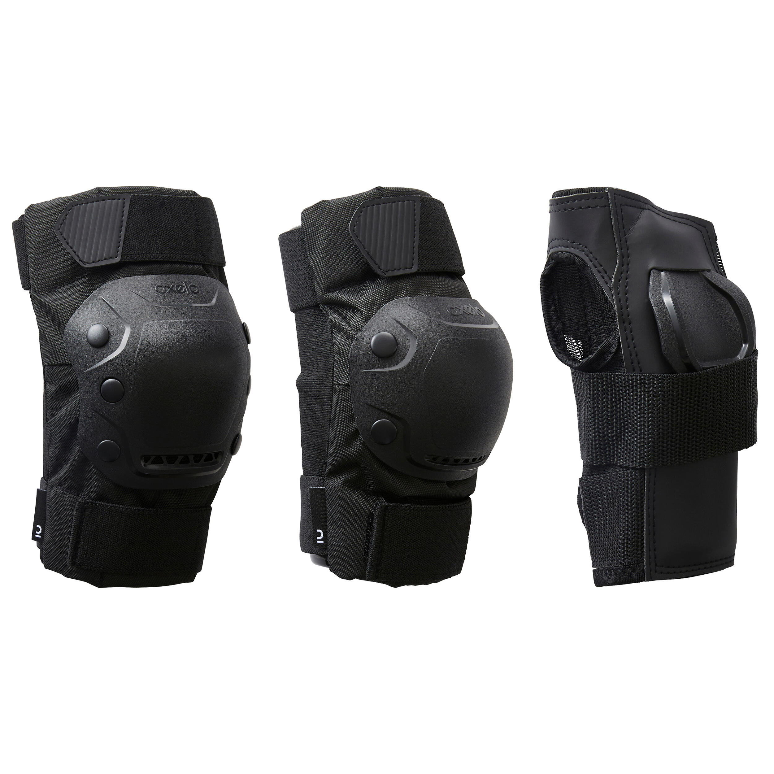 Set of 3x2 FIT500 BLACK adult roller guards