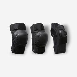 Set 3x2 protecciones roller adulto FIT500 NEGRO