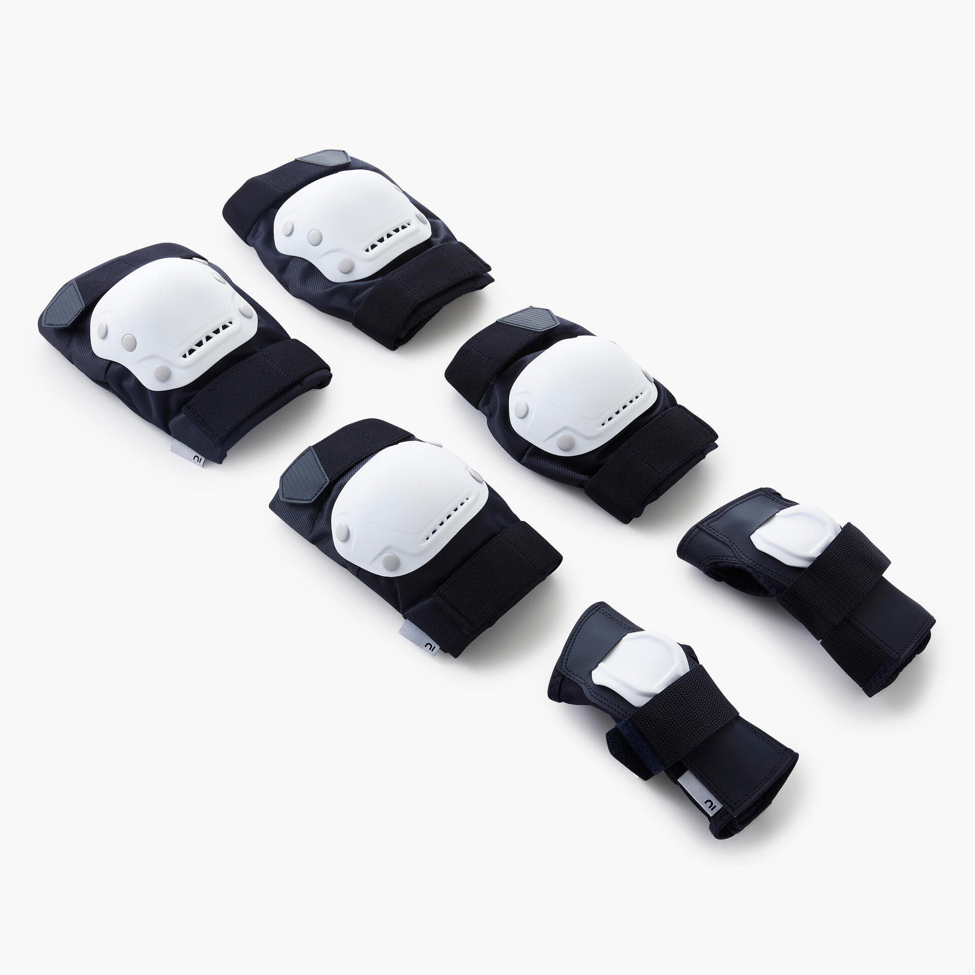 Adult 2 x 3-Piece Inline Skate Protection Set FIT500 - Dark Blue